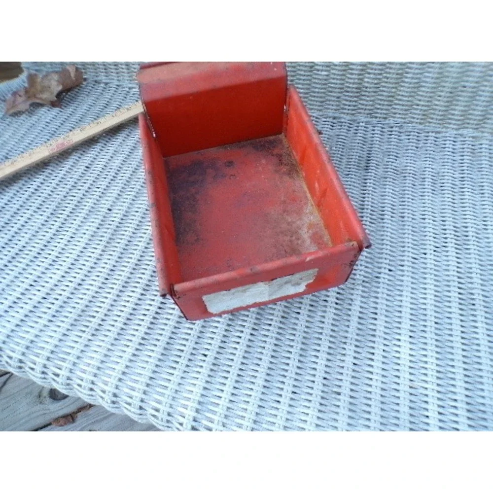 Vintage Pressed Steel International Dump‎ Truck Toy Red Orange Gray 98 Dumpster